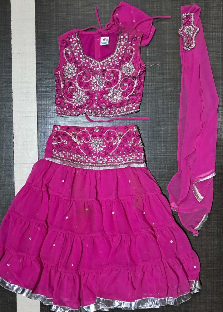 Frilled Lehenga Choli (3-4years)