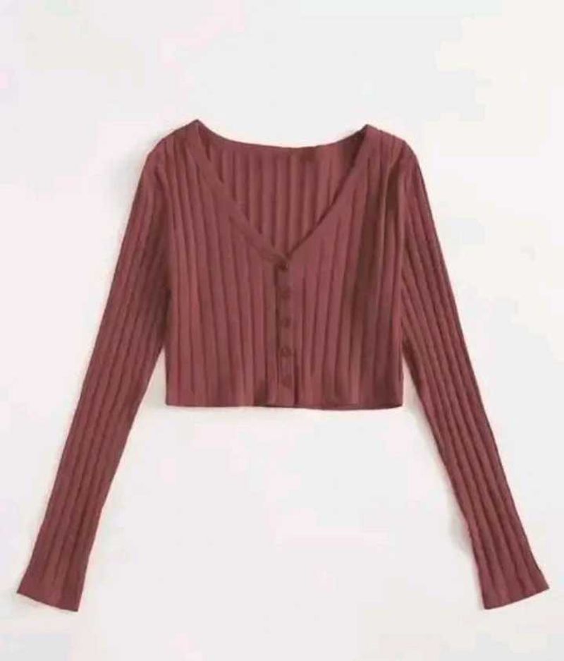 Ribbed Knit Cropped Cardigan