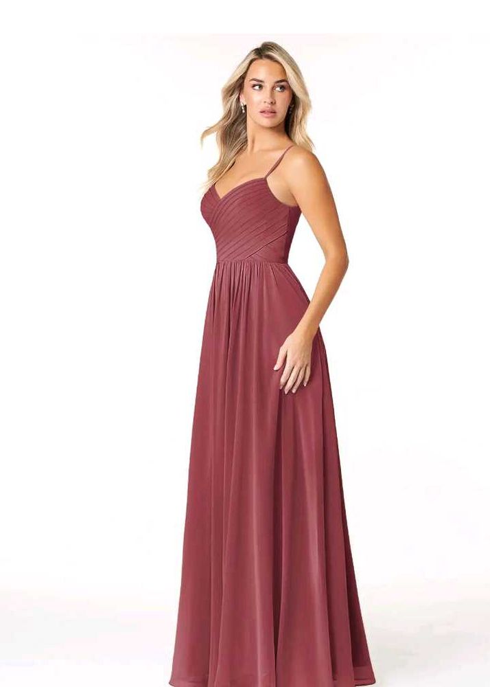 Elegant Mauve Azazie Dress(A8)