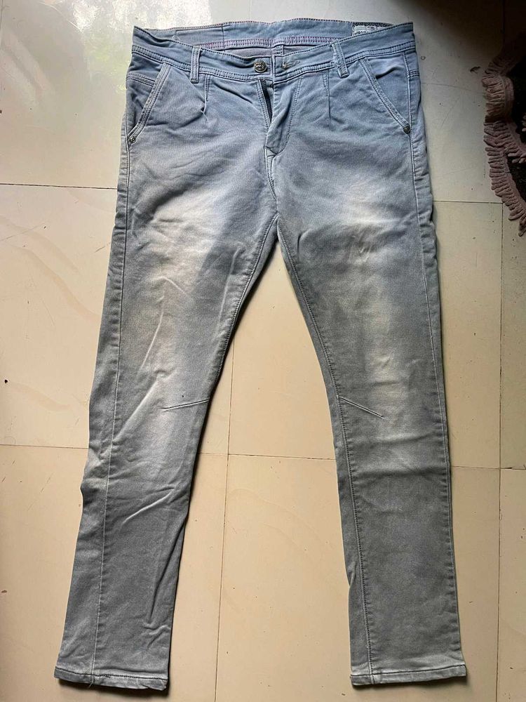 Stylish Grey Denim Jeans