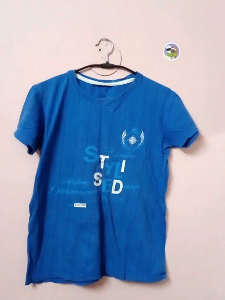 Blue &#39;Stylish&#39; Graphic Tee