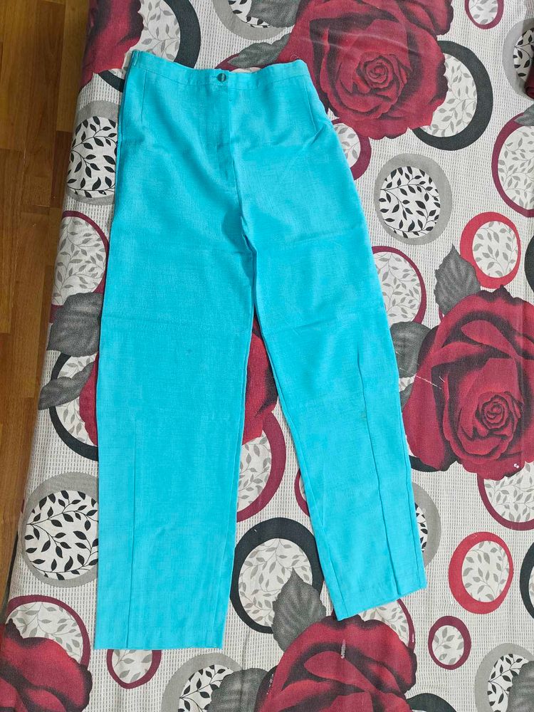 Blue Casual Pants