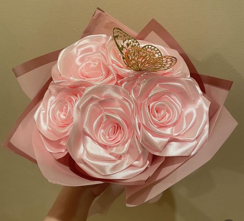 Handmade Satin Roses Bouquets