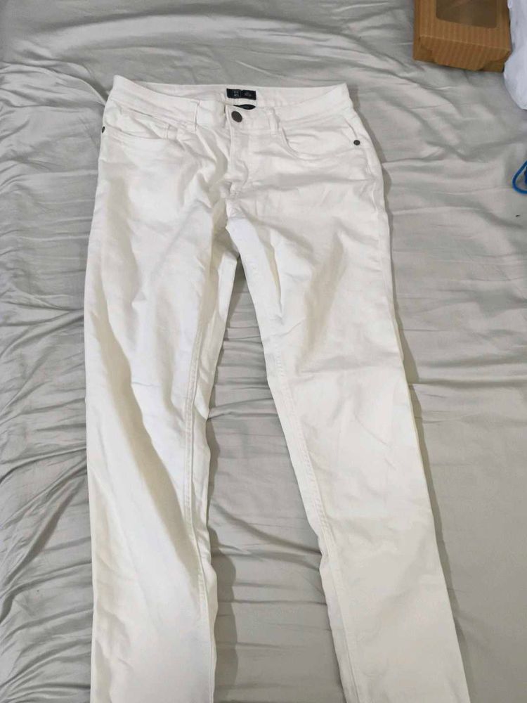 White Slim Fit Jeans
