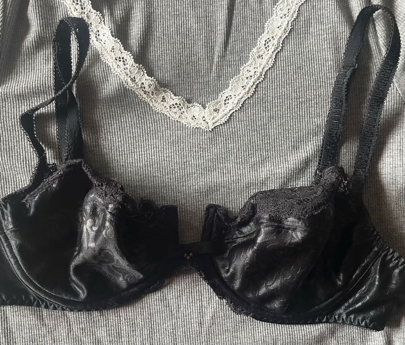 Victoria Secret Inspired Vintage Black Lace Bra