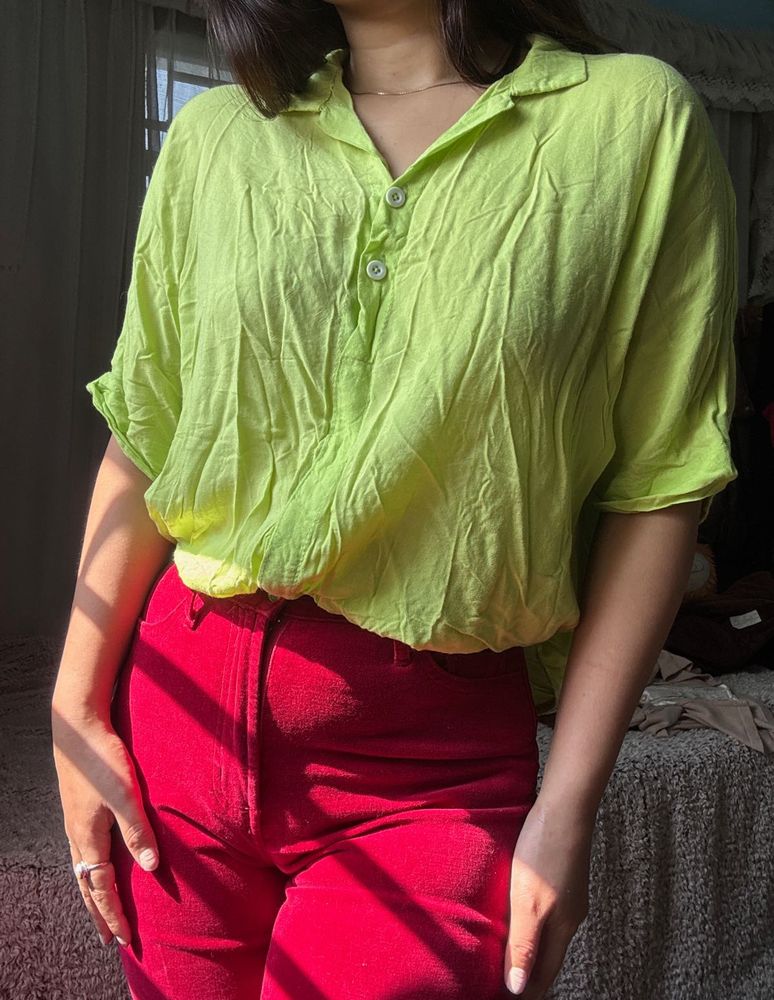Vibrant Neon Shirt Blouse