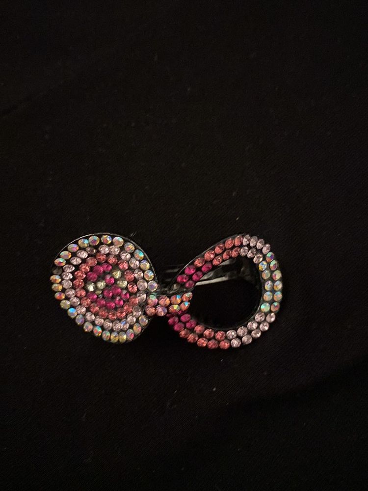 Rhinestone Infinity Hair Clip