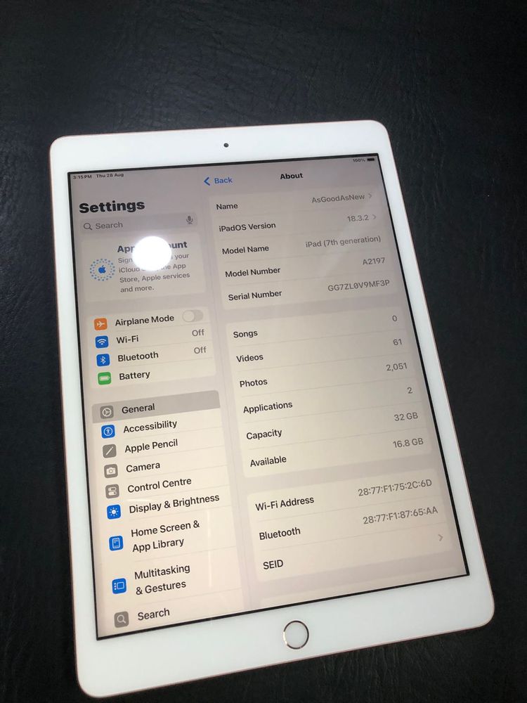 iPad 7th Gen 32GB A2197
