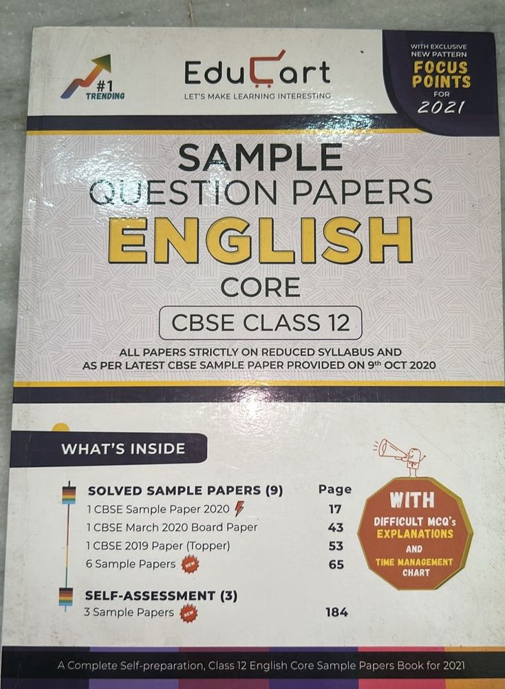 CBSE Class 12 English Sample Papers