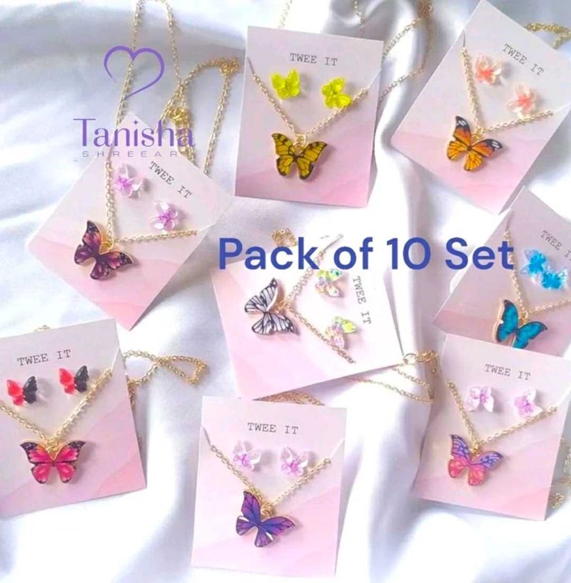Butterfly Jewelry Set (10-Pack)