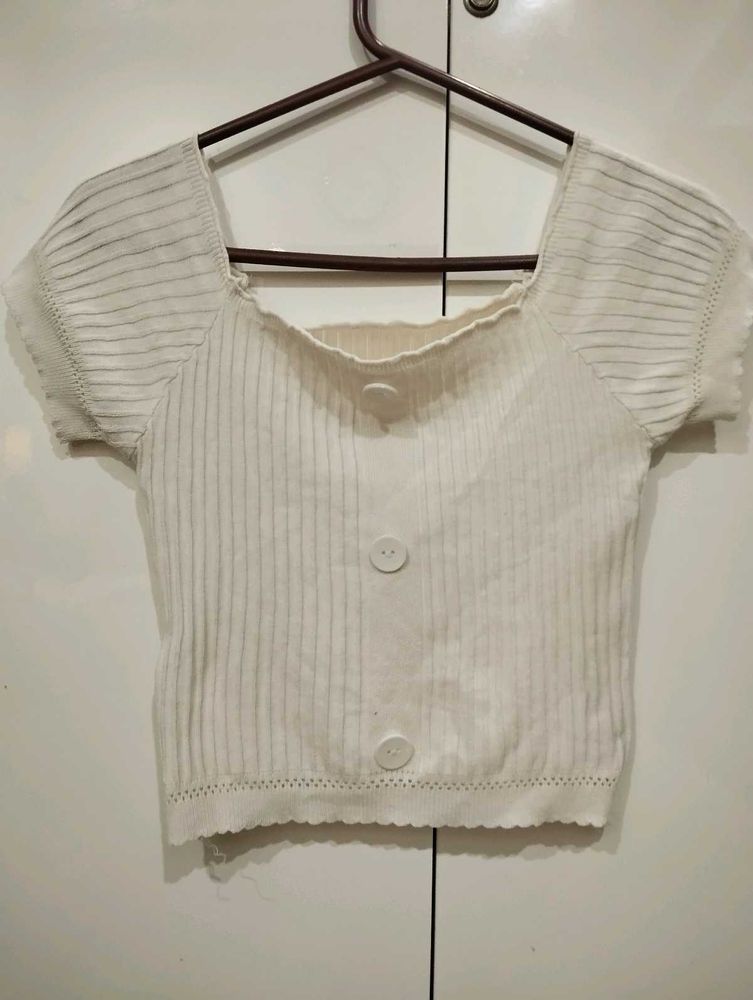 Cute white crop top