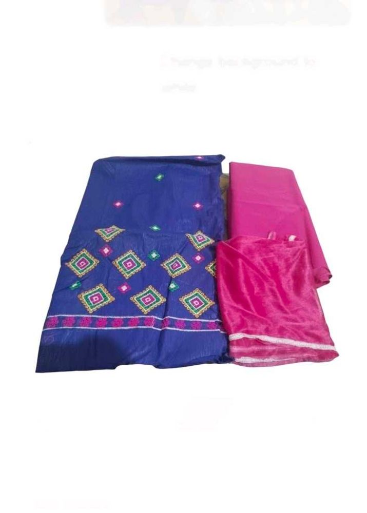 Blue &amp; Pink Dress Material
