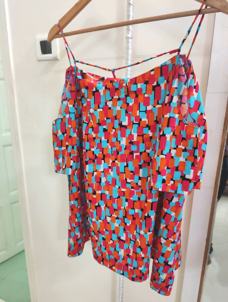 Tailored Orange &amp; Pink Top