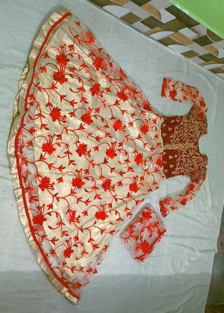 Golden Red Frock