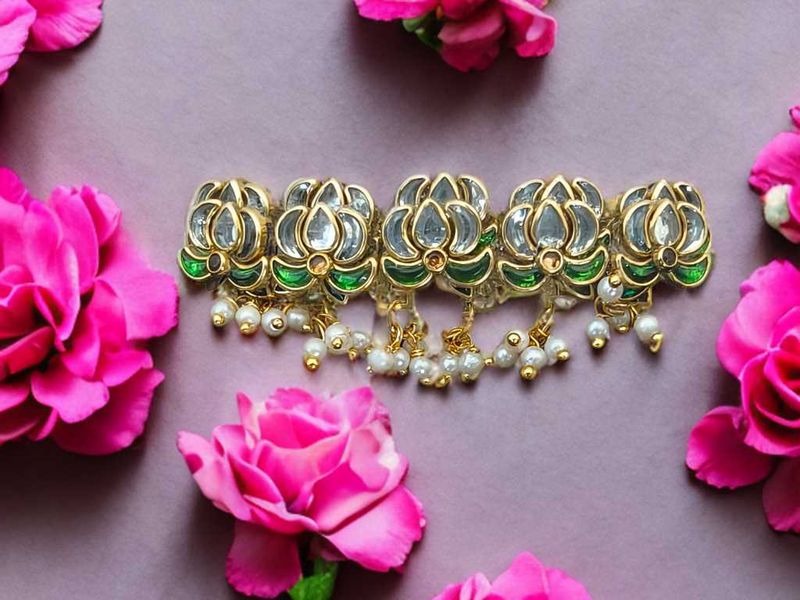 Lotus Kundan Clip
