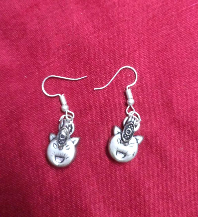 Cute Crafted Silver Earrings 💖
