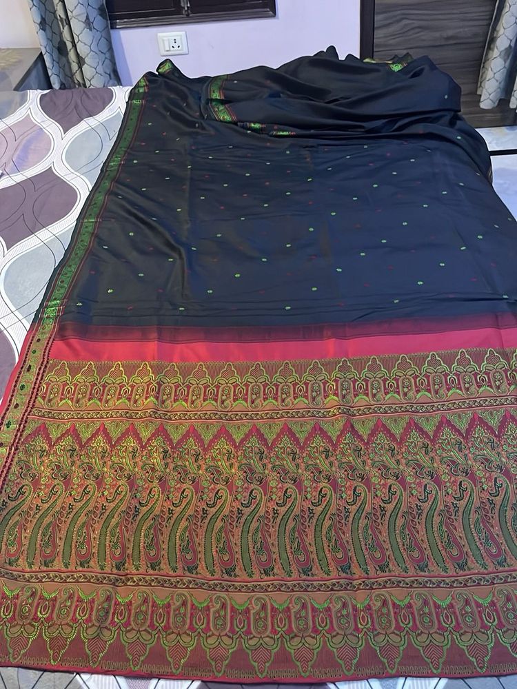 Black Silk Saree