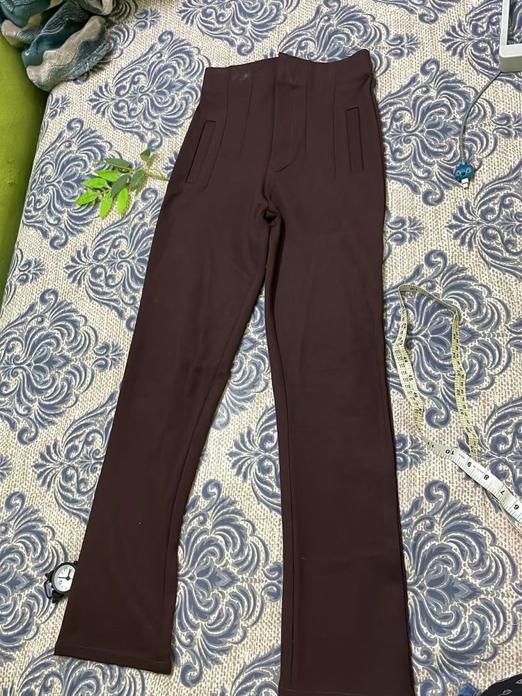 Brown Flare Leggings