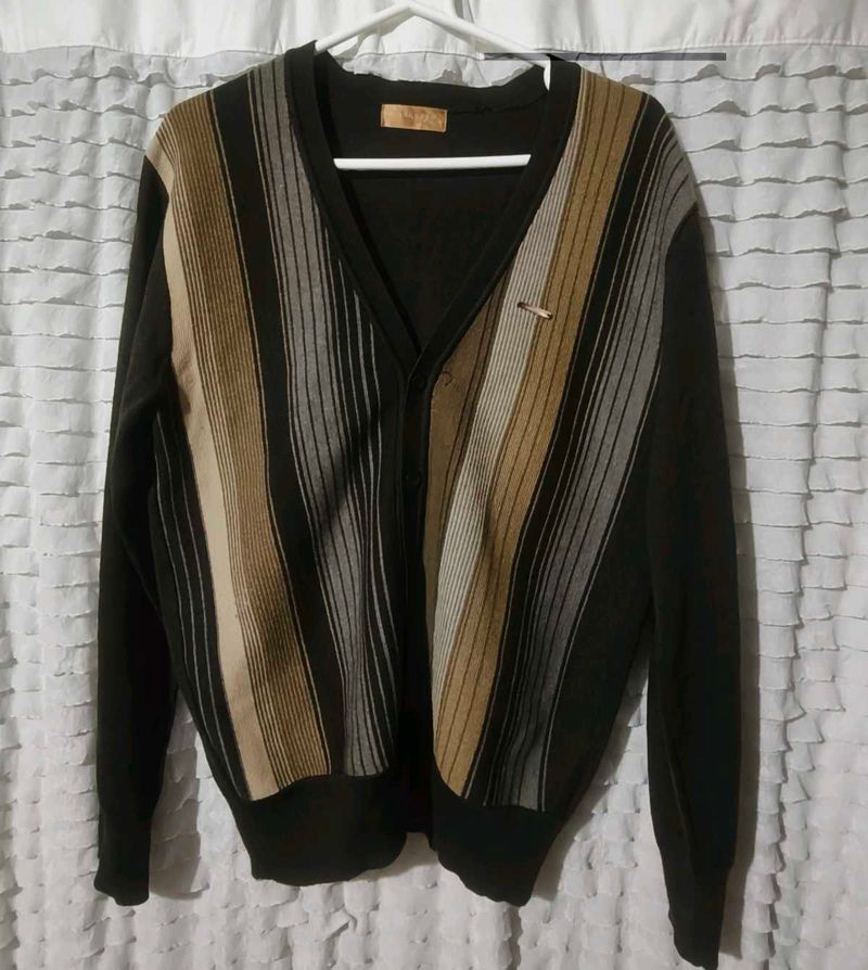 China Striped Knit Cardigan