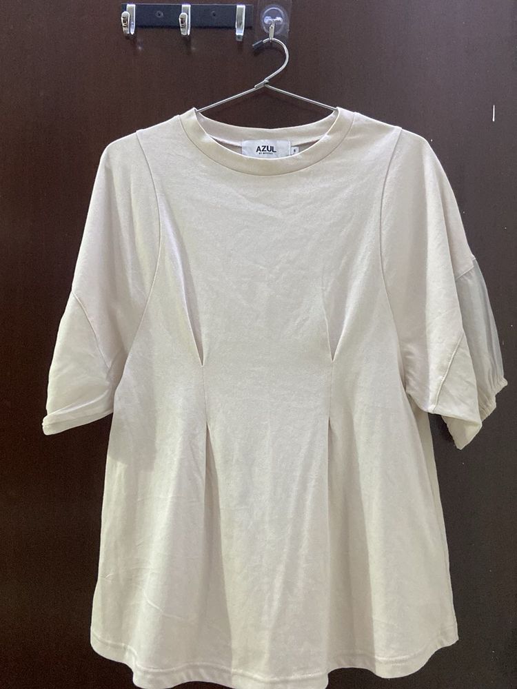 AZUL Beige Tunic Top