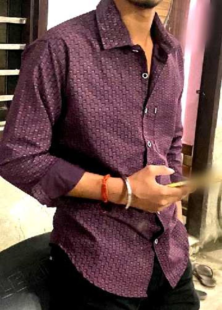 Patterned Dress Shirt