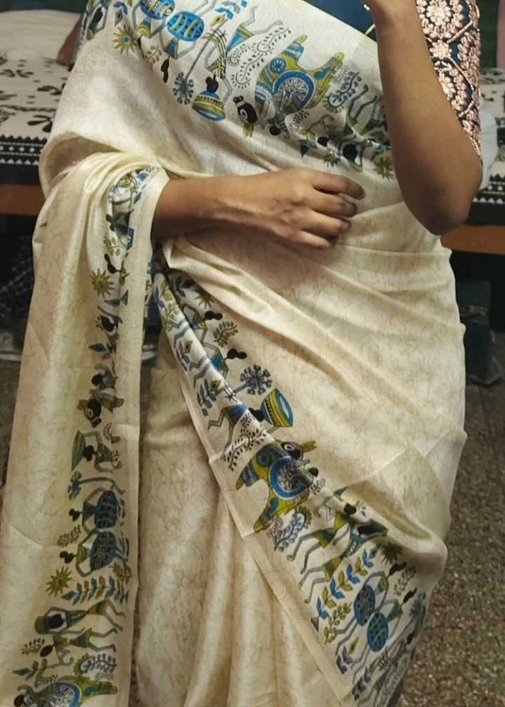 Beautiful Printed Silk saree for women