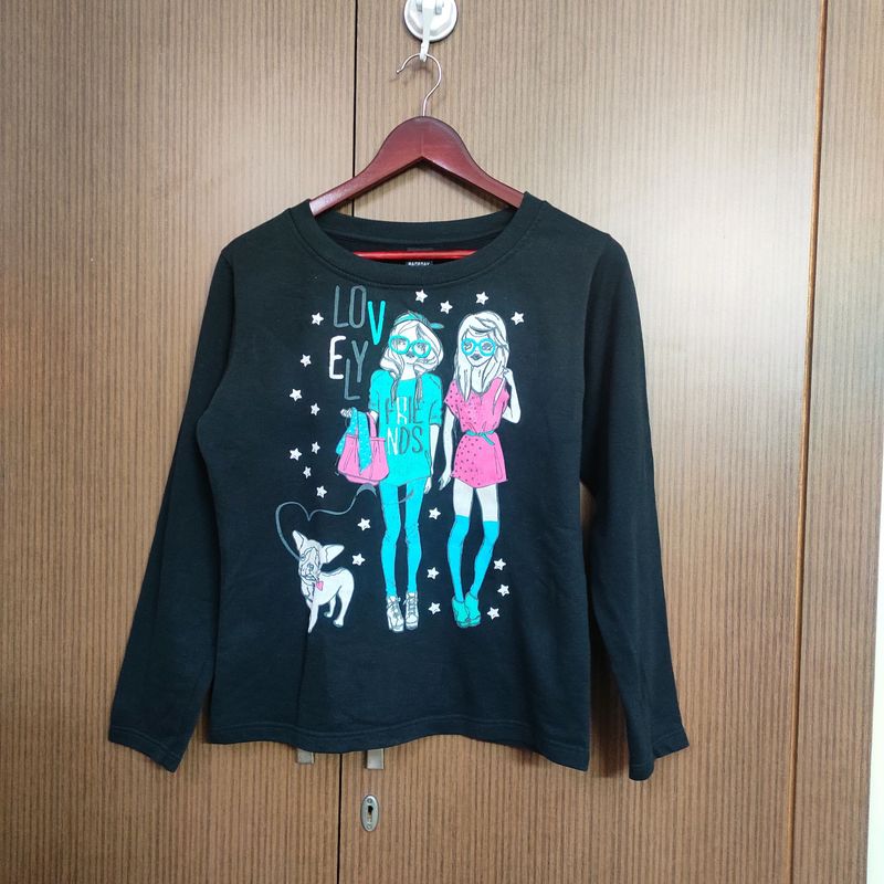Graphic Print Long Sleeve Top