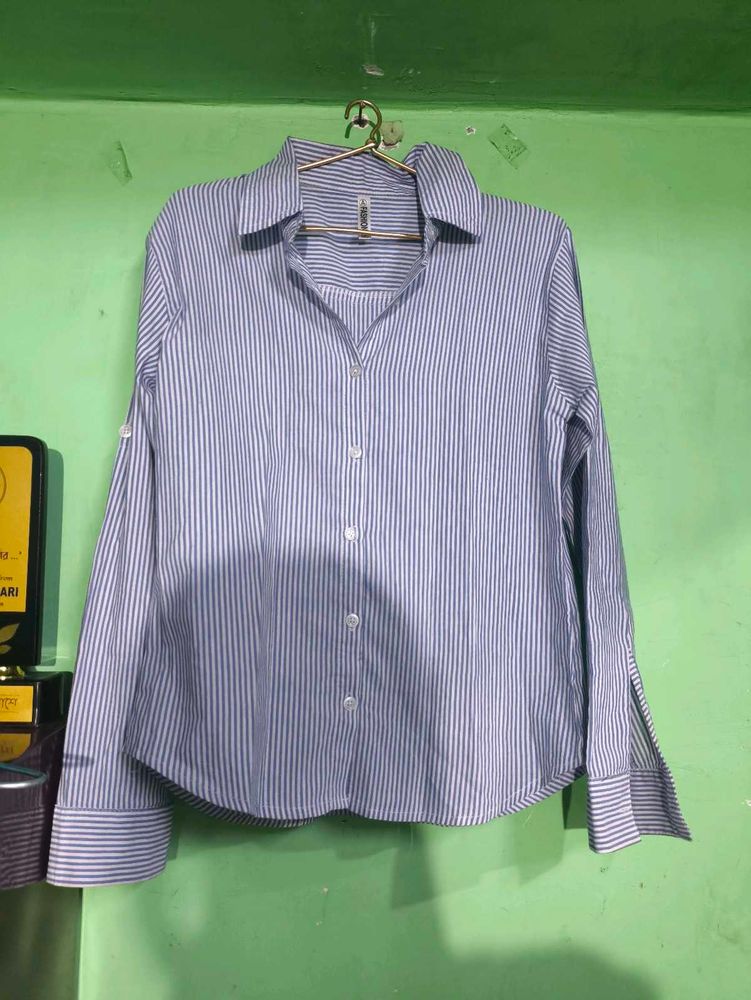 Striped Button-Down Shirt