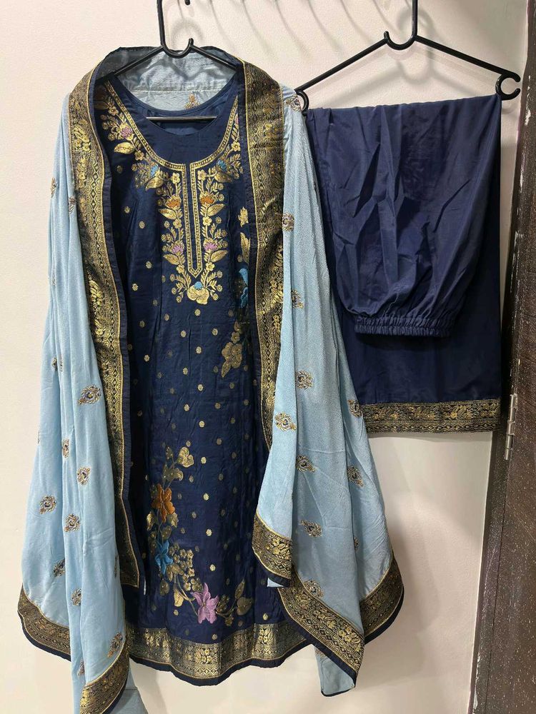 Navy Blue Palazzo Set