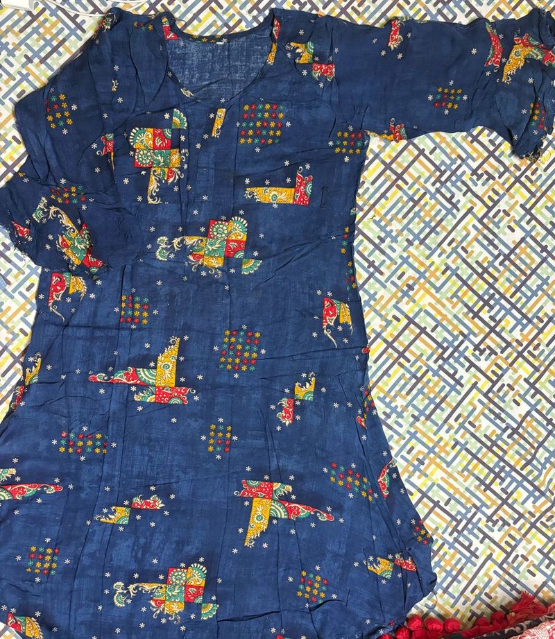 Boho Print Cotton Dress