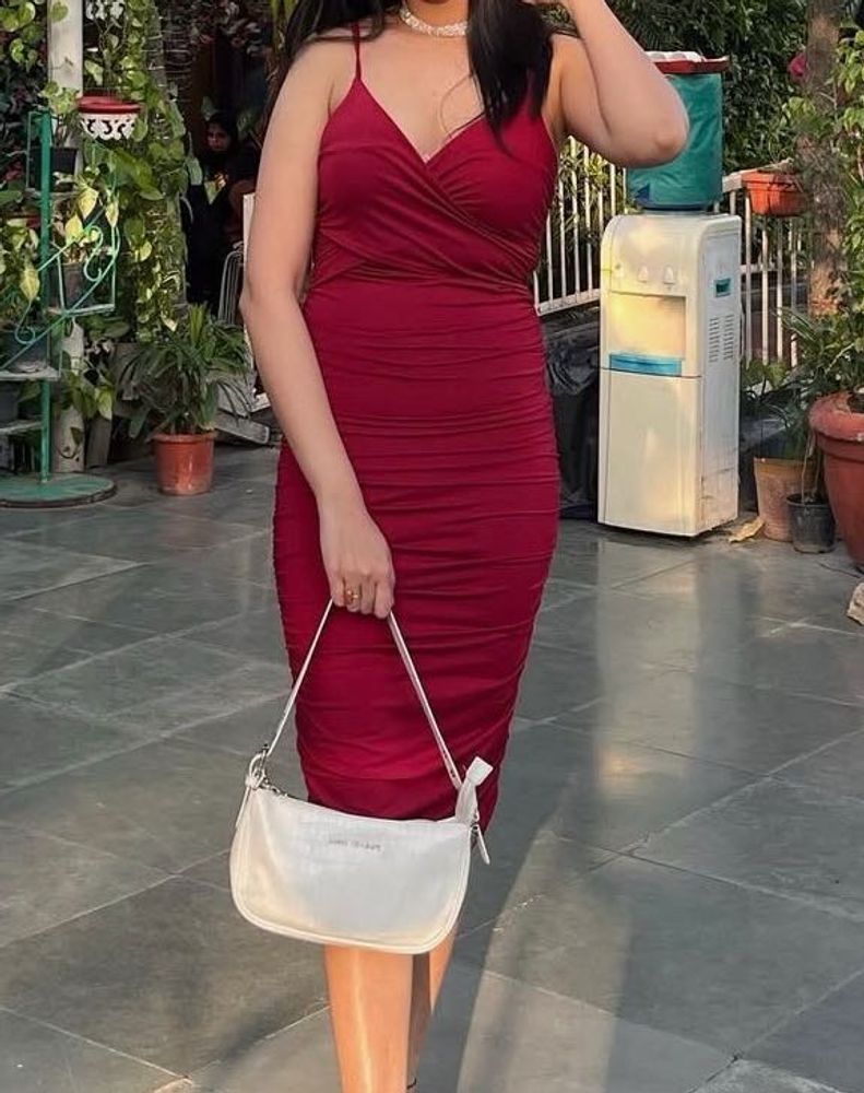 Burgundy Bodycon Dress