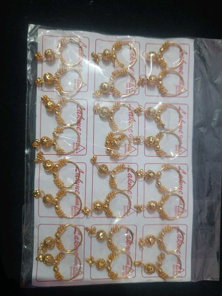 Gold Tone Hoop Earrings