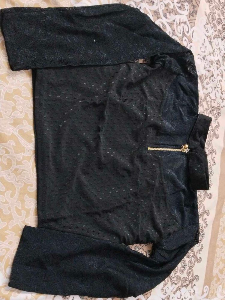 Stylish Black Long Sleeve Top