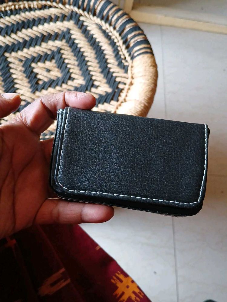 Black Leather Card Holder