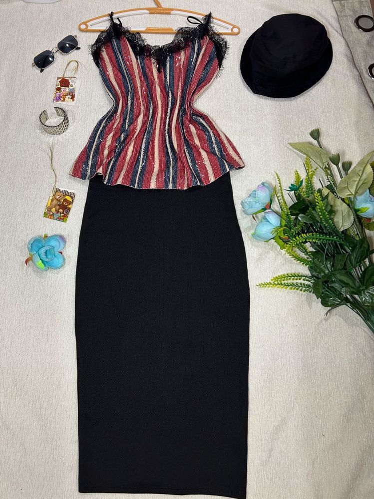 Zara Top And Pencil Skirt 🖤