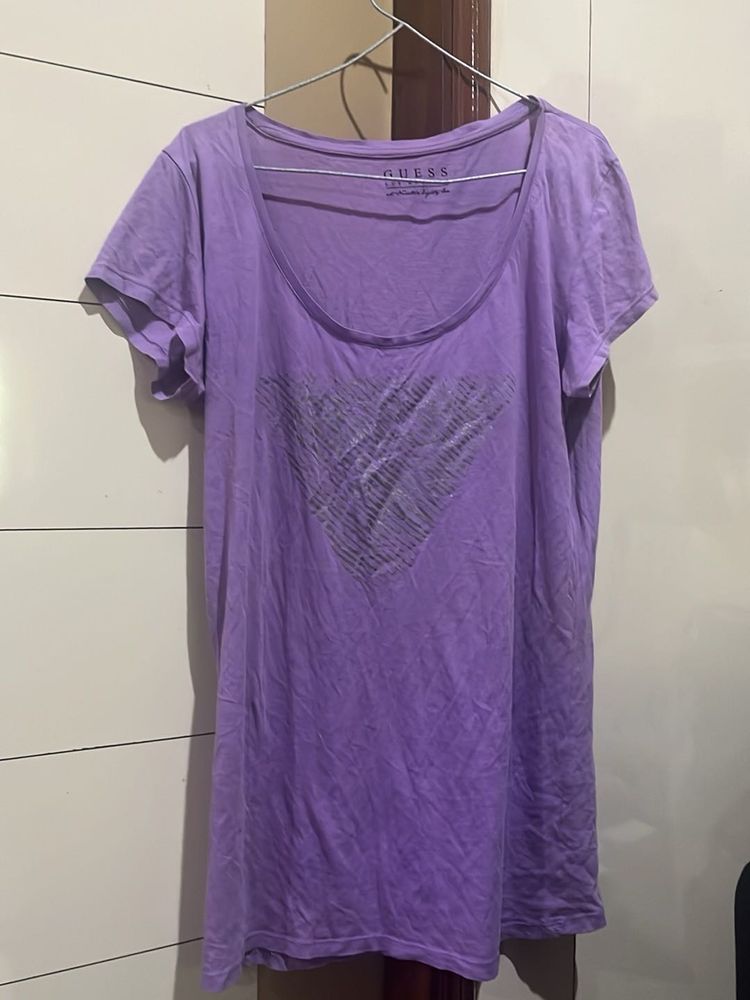 Guess Purple Graphic Tee