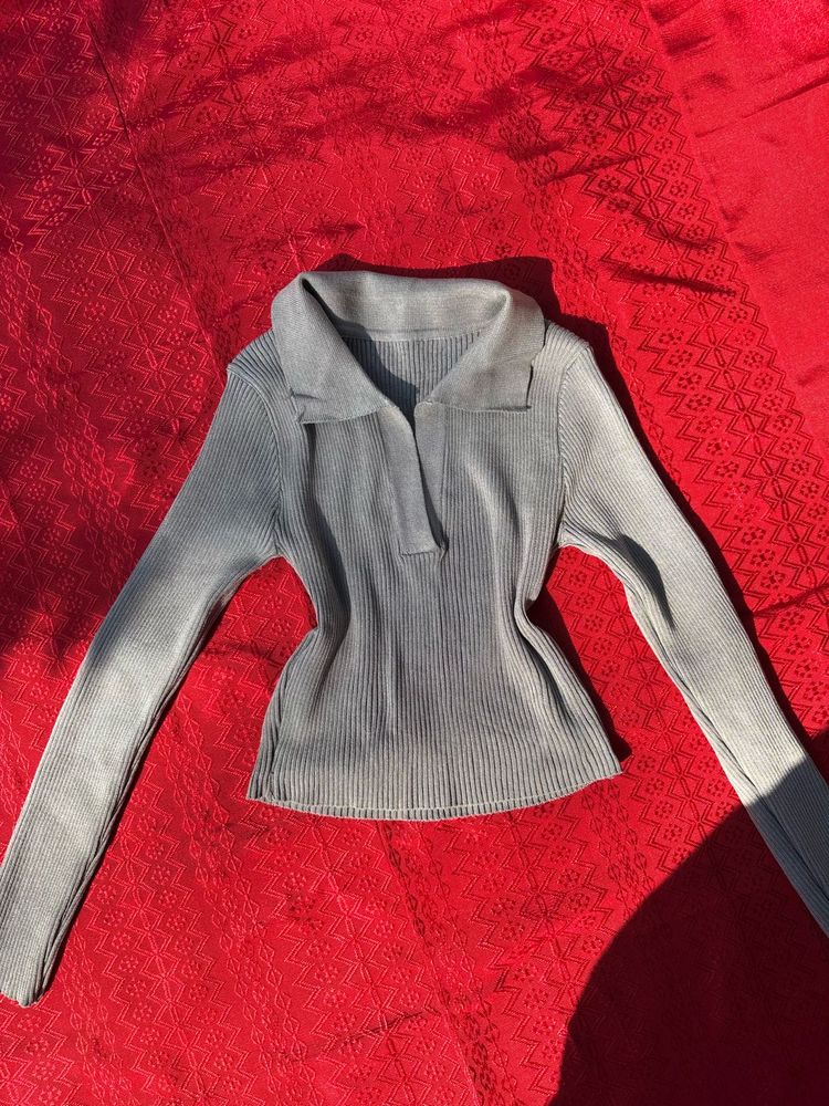 Ribbed Long Sleeve Top