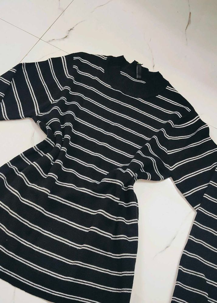 Women Black &amp; White Pullover
