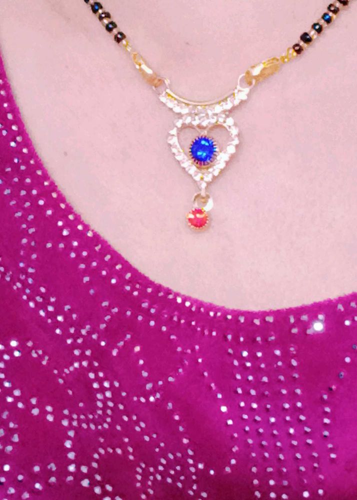 Mangalsutra with Blue Stone
