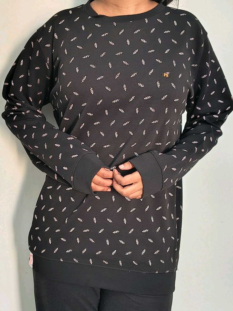 Patterned Long Sleeve Top