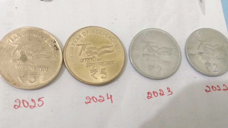 Rare 4peice Of Akam Set(75th Independece Day Coin)