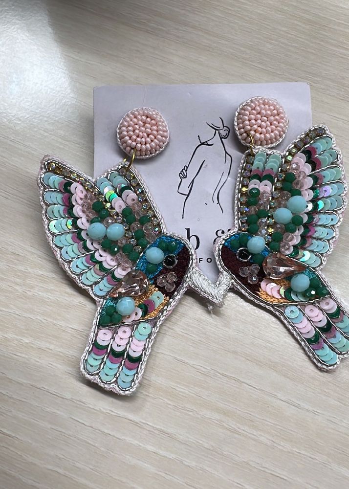 Sequin Hummingbird Earrings
