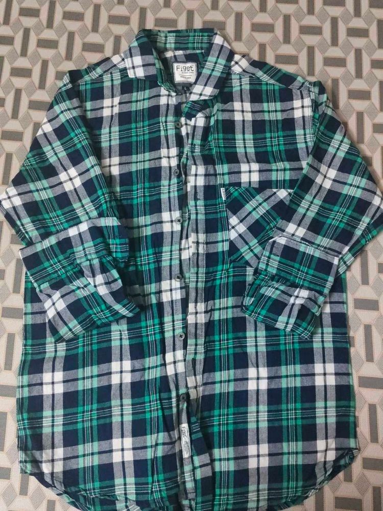 Pure Cotton Checks Shirt