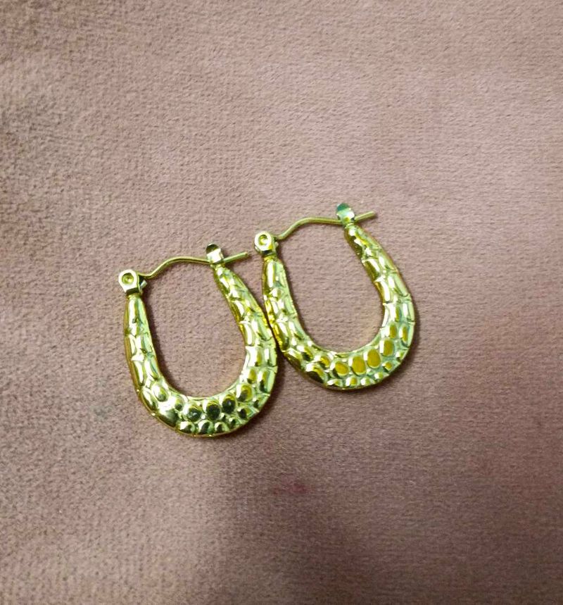 Korean Gold Plated Hoops Earrings
