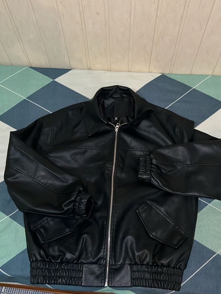 Faux Leather Jacket Size S