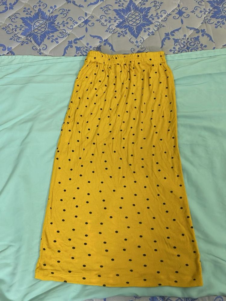 Yellow Polka Dot Skirt