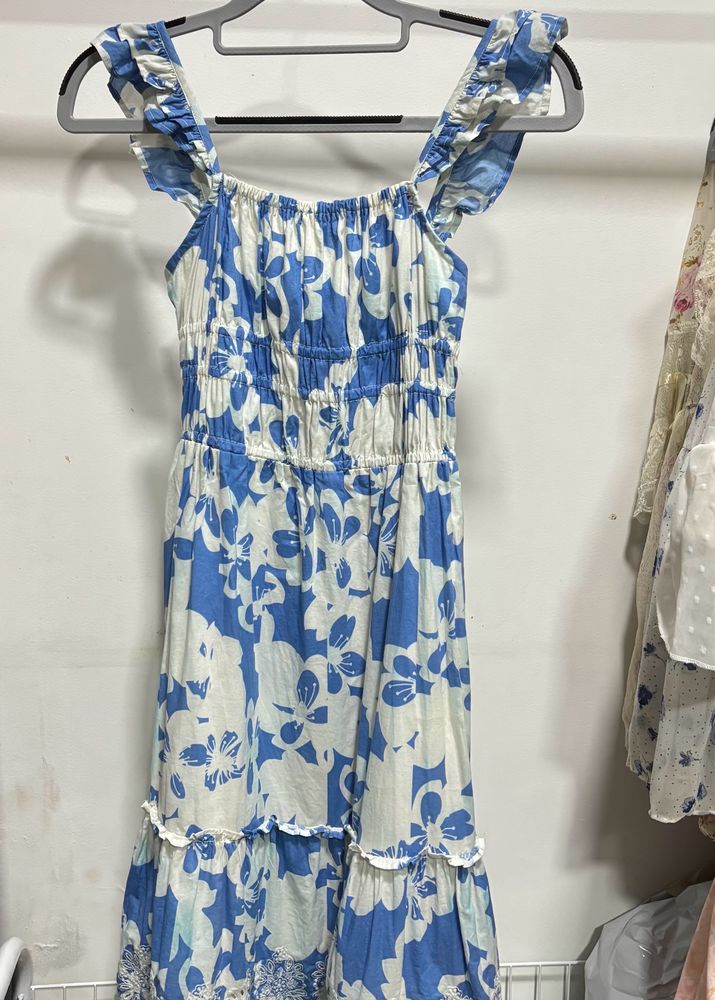 Blue Ruffle Dress