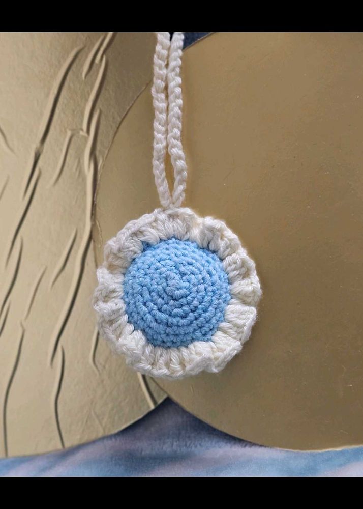 Handmade Crochet Flower Keychain
