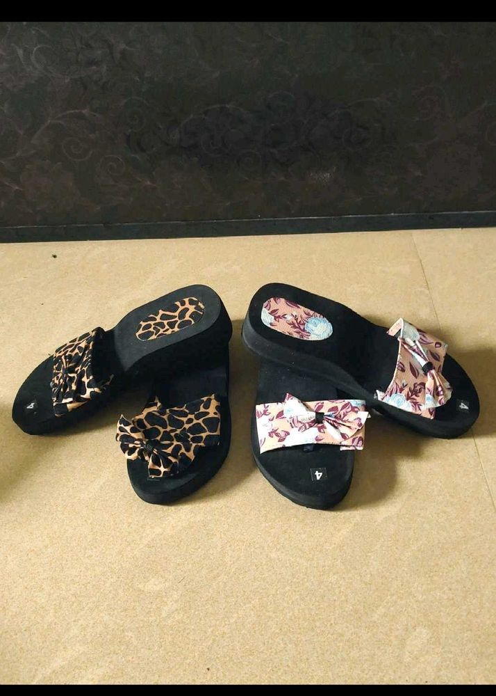 Combo Of Two Cute Bowknot Flats Brand New