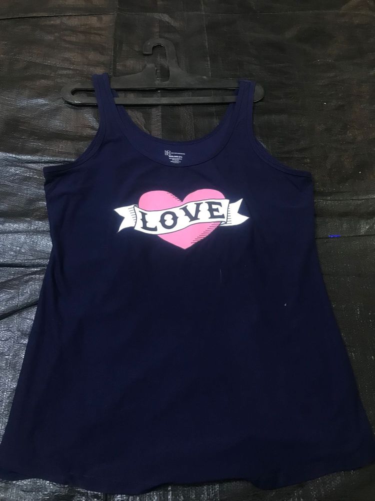 Cute Navy Blue Tank Top